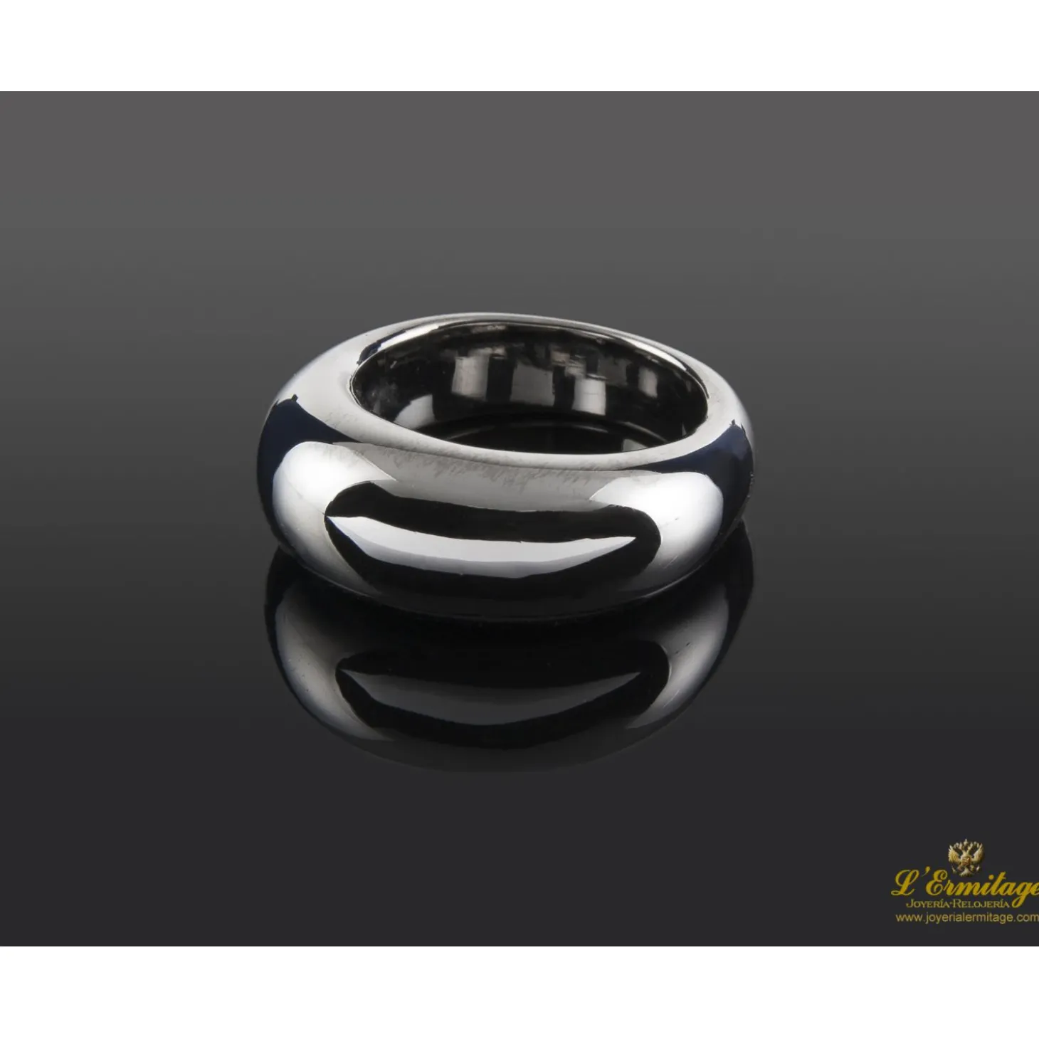 ANILLOS / SORTIJAS Anillo oro blanco liso media caña.