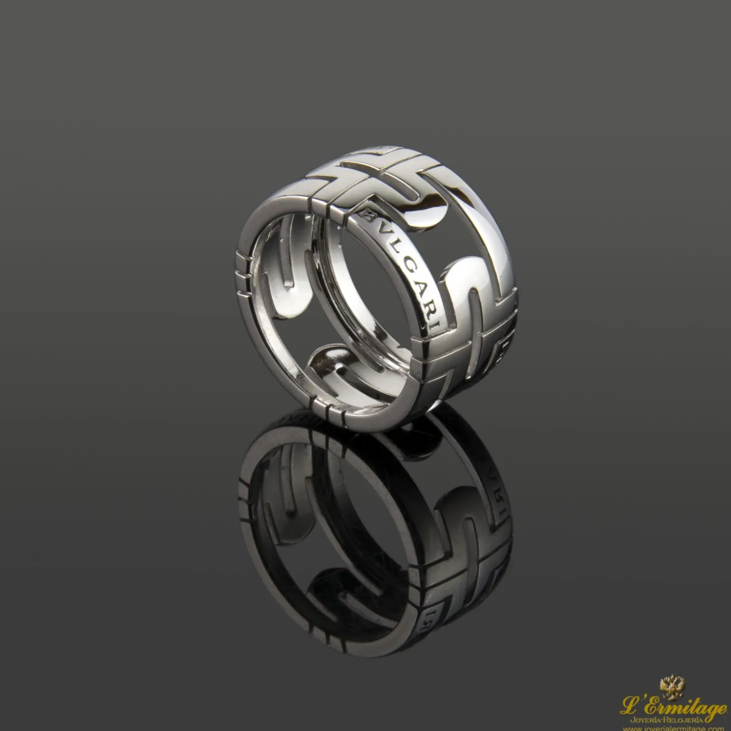 ANILLOS / SORTIJAS Anillo parentesi oro blanco 18 qt. Talla nº: 53