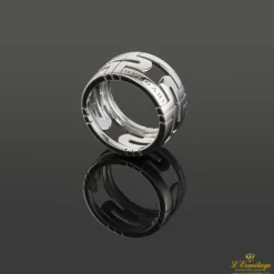 ANILLOS / SORTIJAS Anillo parentesi oro blanco 18 qt. Talla nº: 53