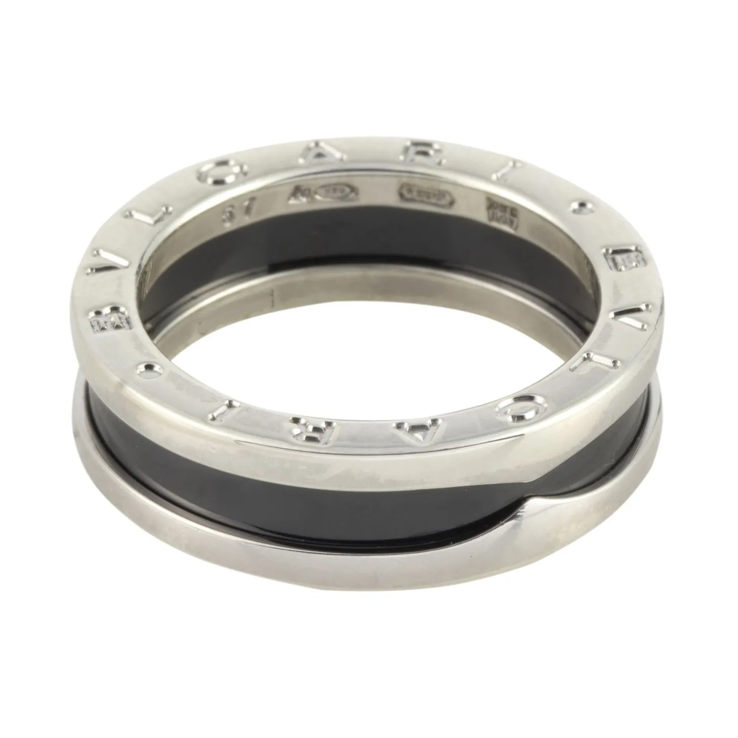 ANILLOS / SORTIJAS Anillo save the children de una banda en plata de ley con cerámica negra. Talla nº: 17.