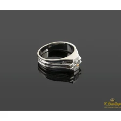 ANILLOS / SORTIJAS Solitario de caballero en oro blanco con un brillante
