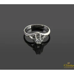 ANILLOS / SORTIJAS Solitario en oro blanco con brillante