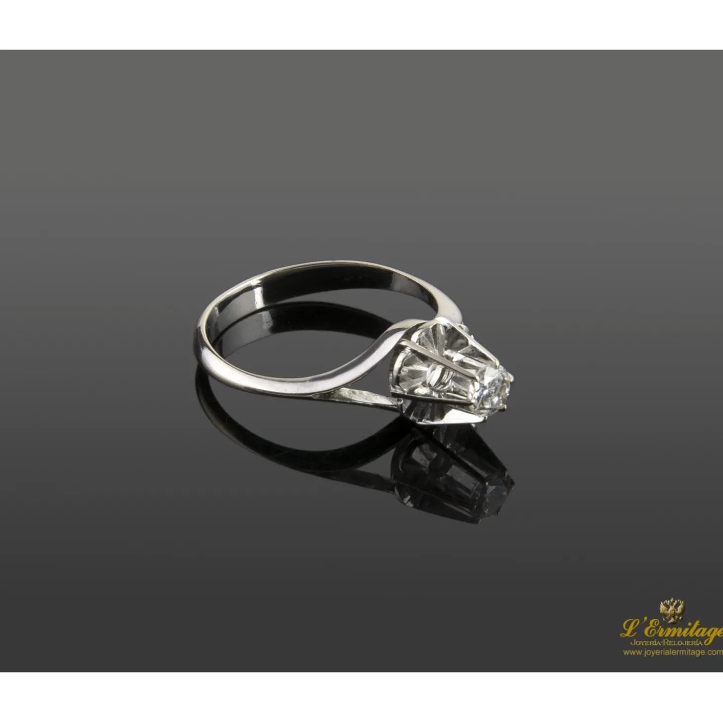 ANILLOS / SORTIJAS Solitario en oro blanco con brillante