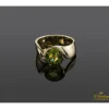 ANILLOS / SORTIJAS Solitario en oro amarillo con olivino talla brillante