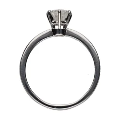 ANILLOS / SORTIJAS Solitario en oro blanco con brillante. Talla 12.