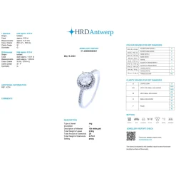 ANILLOS / SORTIJAS Solitario en oro blanco con brillante color f, pureza si 1 y peso 0,55 ct.