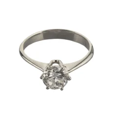 ANILLOS / SORTIJAS Solitario en oro blanco con brillante color f, pureza si1, y peso 1,05ct.