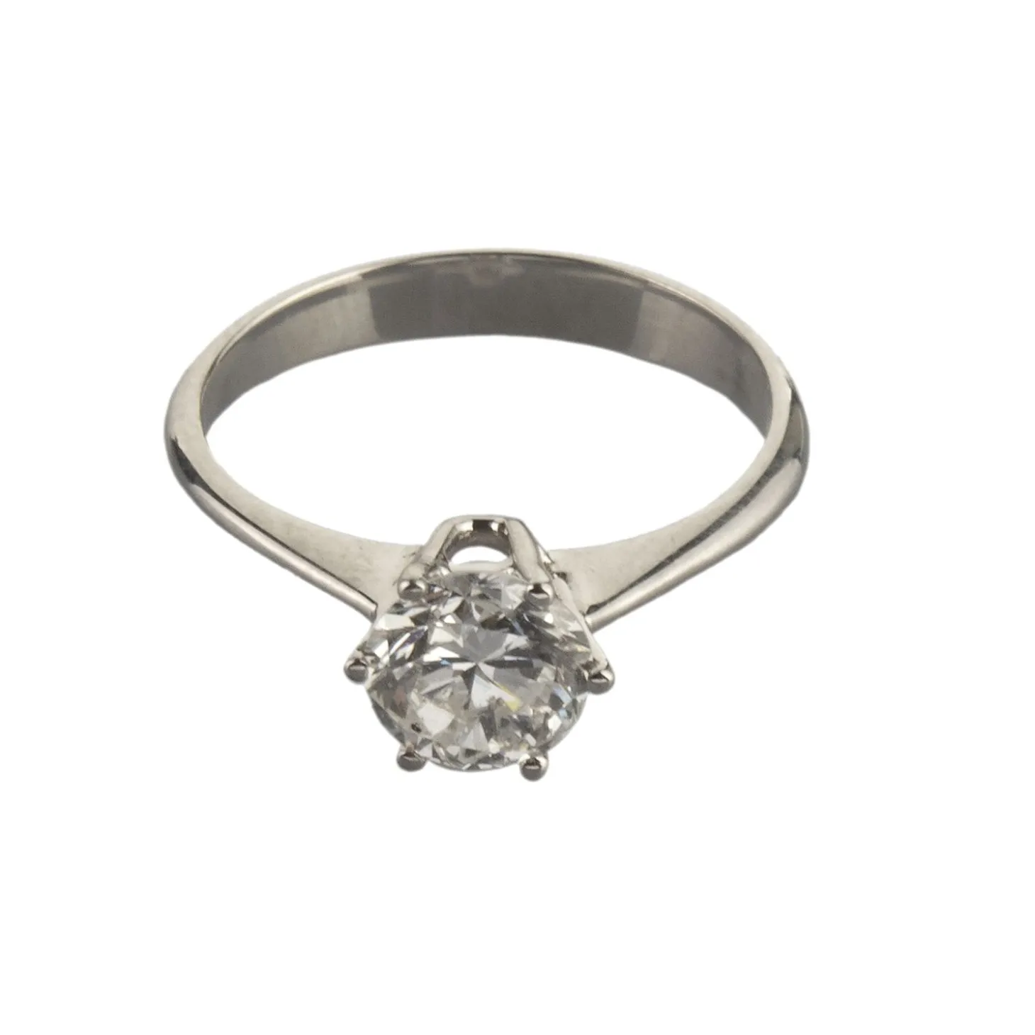 ANILLOS / SORTIJAS Solitario en oro blanco con brillante color f, pureza si1, y peso 1,05ct.