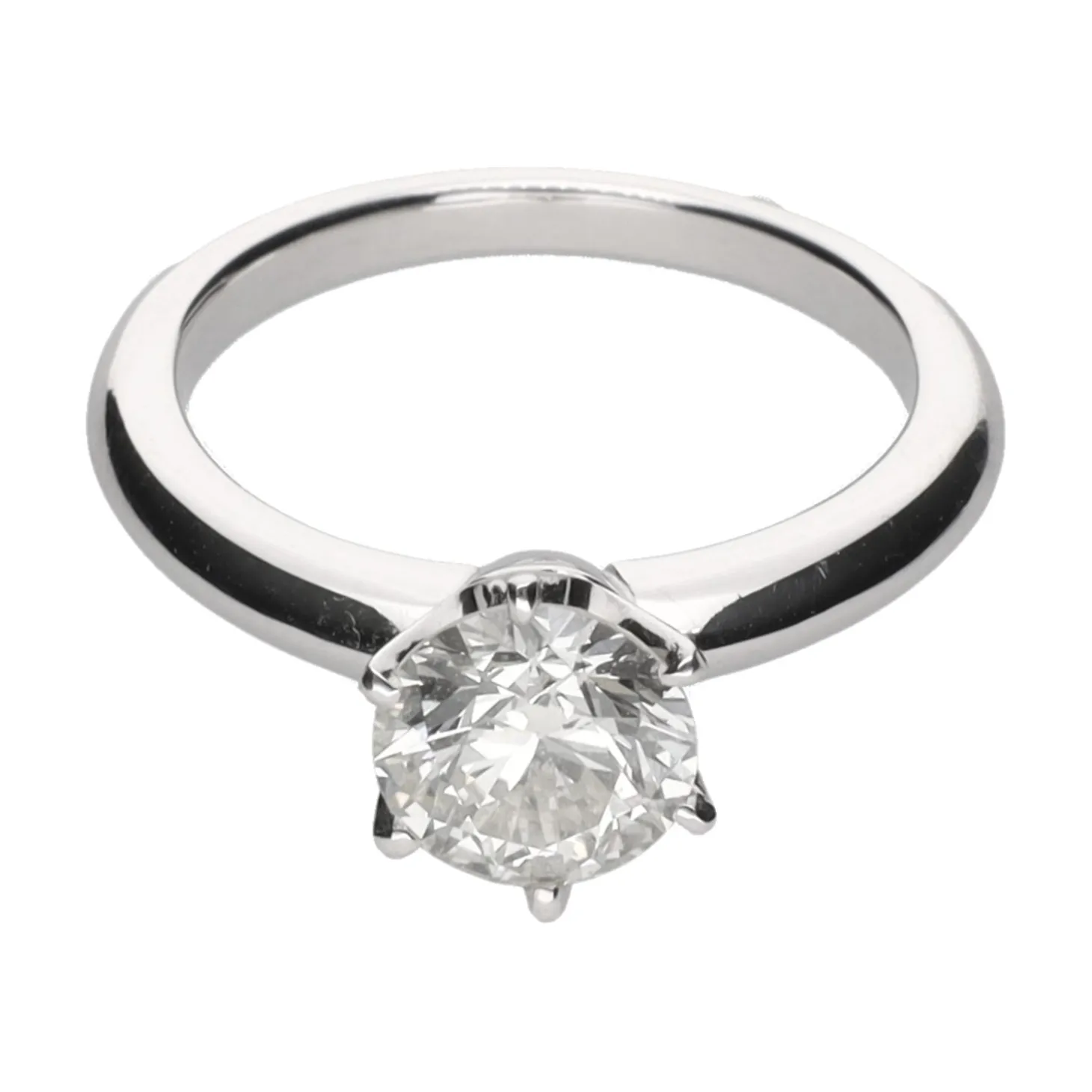 ANILLOS / SORTIJAS Solitario en oro blanco y brillante color l, pureza vs1 y peso 1,45ct.