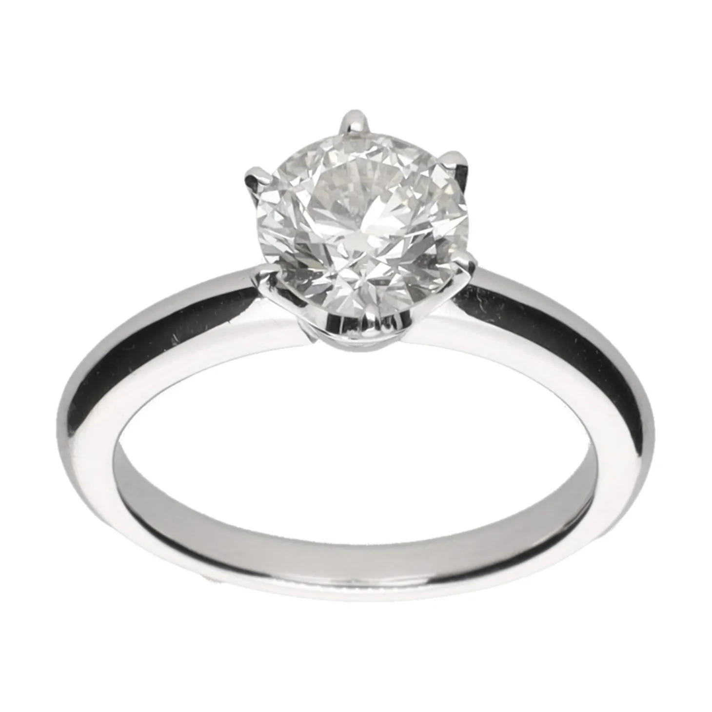 ANILLOS / SORTIJAS Solitario en oro blanco y brillante color l, pureza vs1 y peso 1,45ct.