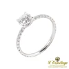 ANILLOS / SORTIJAS Solitario oro blanco y diamante color g, pureza vs2 y peso 0,70 cts.