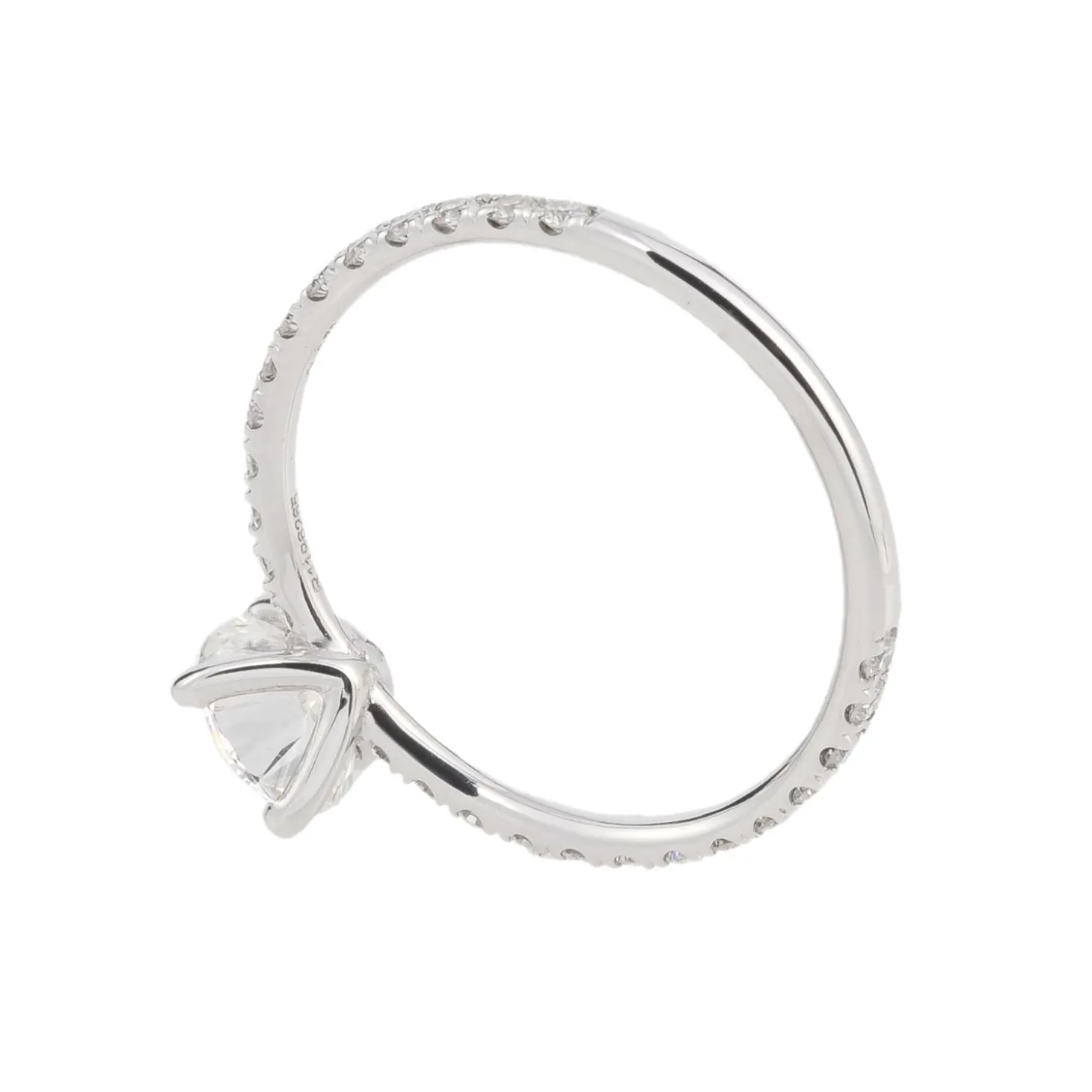 ANILLOS / SORTIJAS Solitario oro blanco y diamante color g, pureza vs2 y peso 0,70 cts.