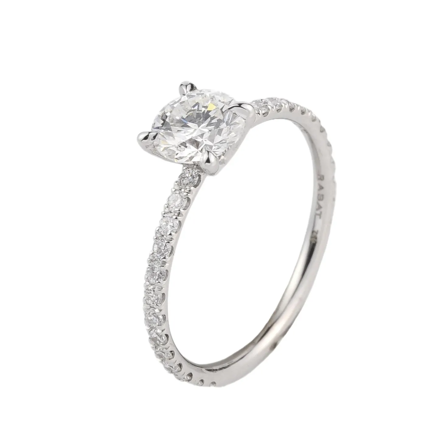 ANILLOS / SORTIJAS Solitario oro blanco y diamante color g, pureza vs2 y peso 0,70 cts.