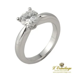 ANILLOS / SORTIJAS Solitario oro blanco color f, pureza vs1 y peso 1,23 cts.