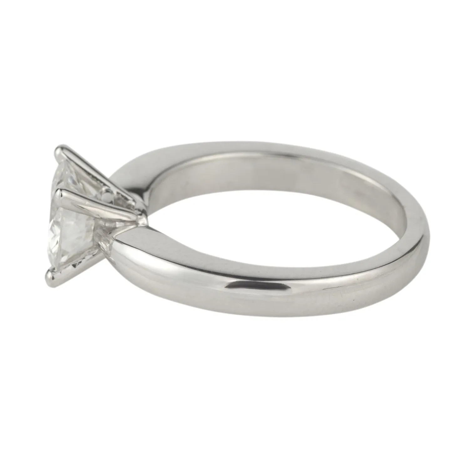 ANILLOS / SORTIJAS Solitario oro blanco color f, pureza vs1 y peso 1,23 cts.