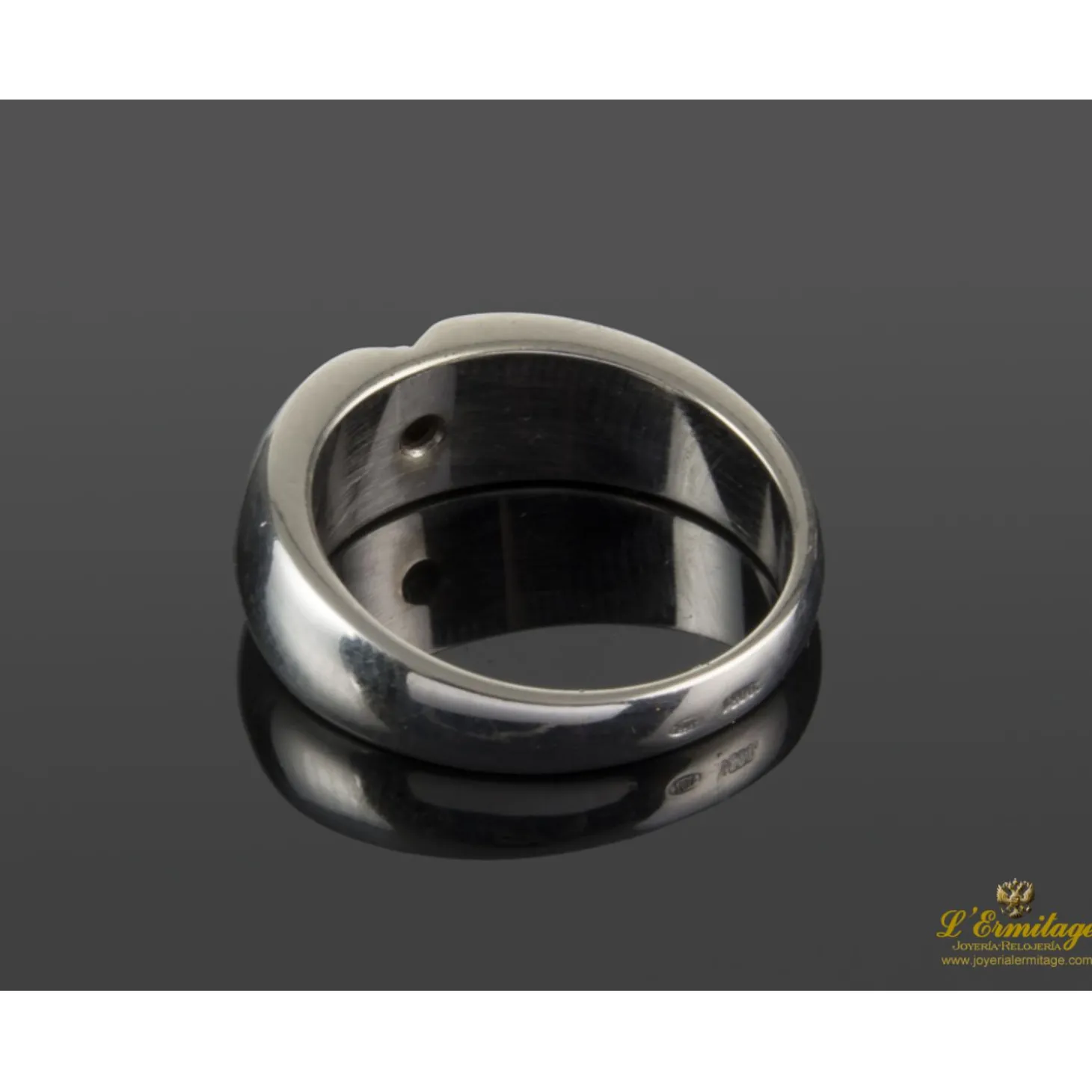 ANILLOS / SORTIJAS Solitario realizada en oro blanco con diamante talla princesa