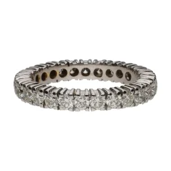 ANILLOS / SORTIJAS Sortija alianza eternity en oro blanco con brillantes. Talla 11.