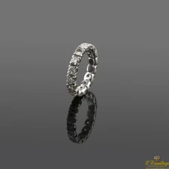 ANILLOS / SORTIJAS Sortija alianza catalana oro blanco y diamantes. Talla nº 5.