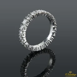 ANILLOS / SORTIJAS Sortija alianza catalana oro blanco y diamantes. Talla nº: 6.