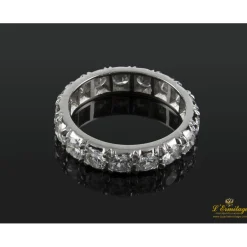 ANILLOS / SORTIJAS Sortija alianza catalana oro blanco y diamantes. Talla nº 7.
