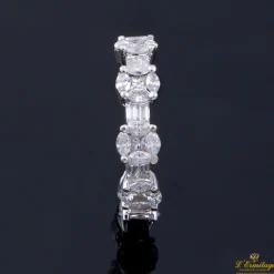 ANILLOS / SORTIJAS Sortija alianza catalana oro blanco y diamantes. Talla nº 14