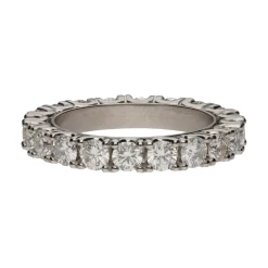 ANILLOS / SORTIJAS Sortija alianza eternity en platino con brillantes. Talla 14.