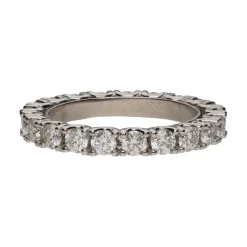 ANILLOS / SORTIJAS Sortija alianza eternity en platino con brillantes. Talla 14.