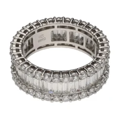 ANILLOS / SORTIJAS Sortija alianza eternity en oro blanco con brillantes. Talla 12.