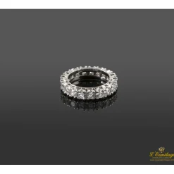 ANILLOS / SORTIJAS Sortija alianza catalana oro blanco y diamantes. Talla nº: 11.