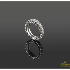 ANILLOS / SORTIJAS Sortija alianza catalana oro blanco y diamantes. Talla nº: 11.