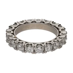 ANILLOS / SORTIJAS Sortija alianza eternity en platino con brillantes. Talla 14.