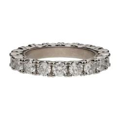 ANILLOS / SORTIJAS Sortija alianza eternity en platino con brillantes. Talla 14.