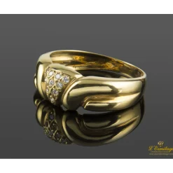 ANILLOS / SORTIJAS Sortija antigua oro amarillo y diamantes.