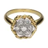 ANILLOS / SORTIJAS Sortija antigua oro amarillo con rosetón de diamantes.