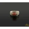 ANILLOS / SORTIJAS Sortija antigua oro amarillo coral y diamantes. Talla nº: 12