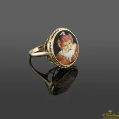 ANILLOS / SORTIJAS Sortija antigua oro amarillo icono chino