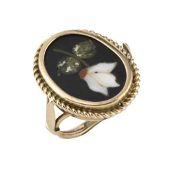 ANILLOS / SORTIJAS Sortija antigua oro amarillo y esmalte. Talla nº: 8