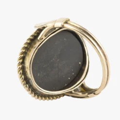 ANILLOS / SORTIJAS Sortija antigua oro amarillo y esmalte. Talla nº: 8