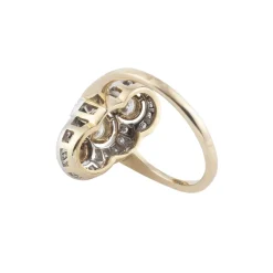 ANILLOS / SORTIJAS Sortija antigua oro blanco oro amarillo y diamantes.