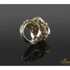 ANILLOS / SORTIJAS Sortija antigua oro amarillo perlas de río y diamantes. T alla nº 8.
