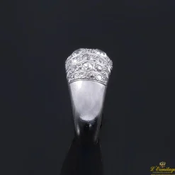 ANILLOS / SORTIJAS Sortija antigua oro blanco con cuajado de diamantes