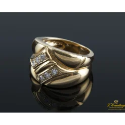ANILLOS / SORTIJAS Sortija antigua oro amarillo y diamantes talla antigua