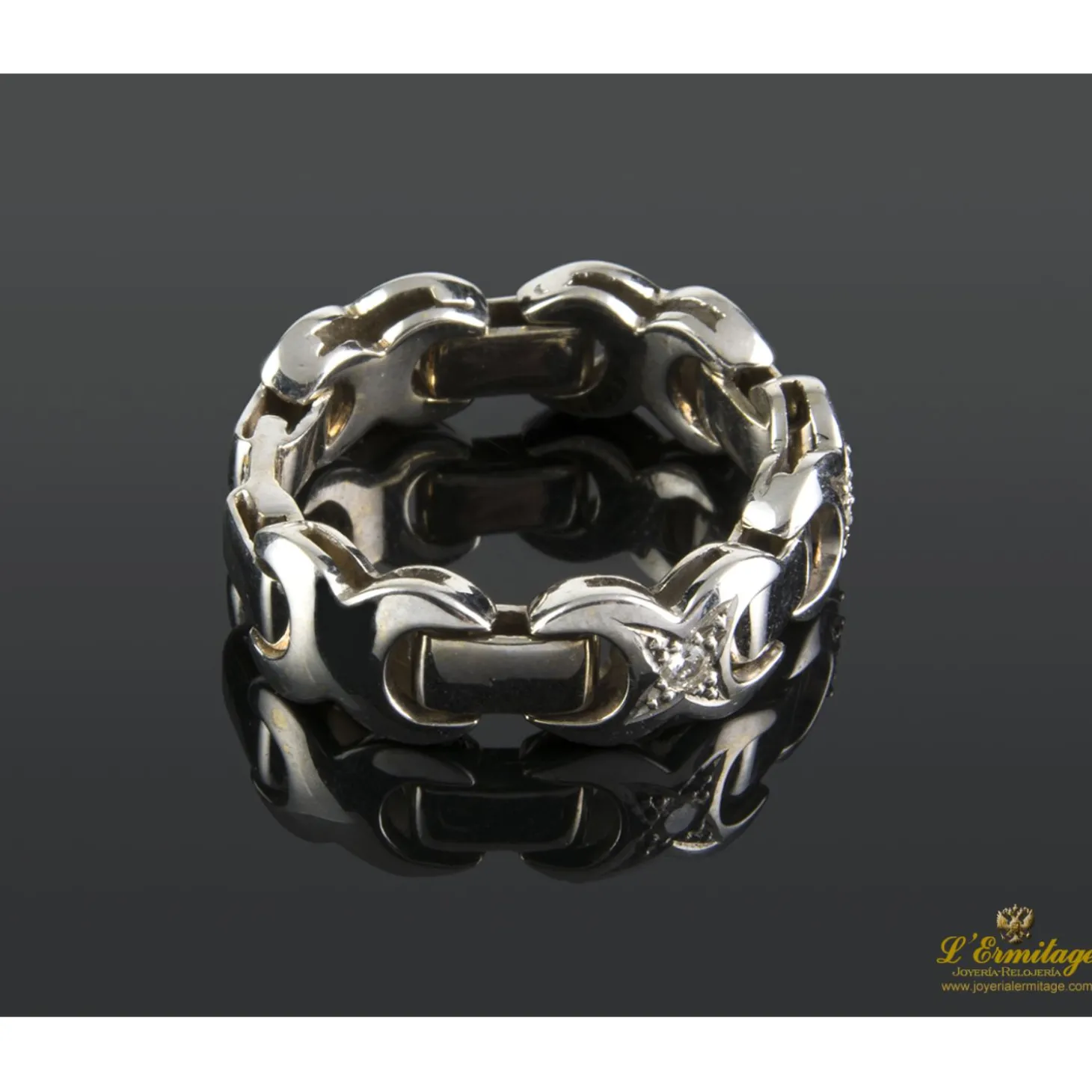 ANILLOS / SORTIJAS Sortija articulada oro blanco y diamantes