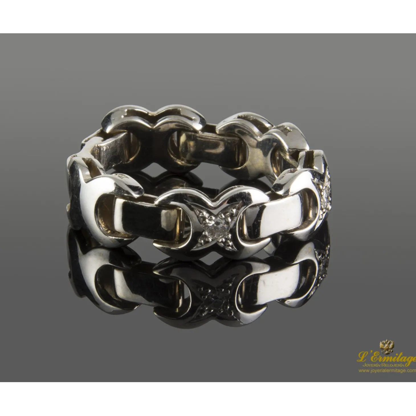 ANILLOS / SORTIJAS Sortija articulada oro blanco y diamantes