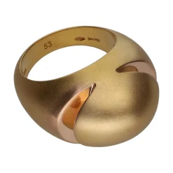 ANILLOS / SORTIJAS Sortija bulgari cabchon oro amarillo mate. Talla 53.
