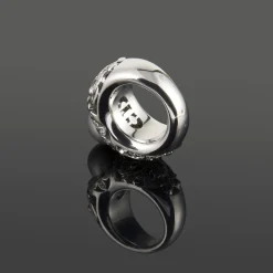 ANILLOS / SORTIJAS Sortija calada oro blanco perla negra y diamantes