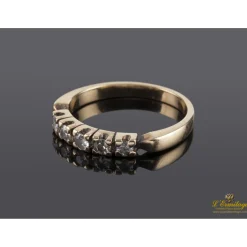 ANILLOS / SORTIJAS Sortija cinquillo antigua oro amarillo y circonitas. Talla nº: 14 talla nº14.