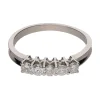 ANILLOS / SORTIJAS Sortija cinquillo en oro blanco con brillantes. Talla 16.