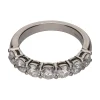 ANILLOS / SORTIJAS Sortija cintillo tiffany en platino y brillantes. Talla 6.