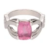 ANILLOS / SORTIJAS Sortija en oro blanco con topacio rosa.